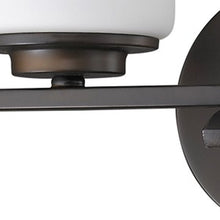Load image into Gallery viewer, Two Light Bronze And Glass Wall Sconce - Bronze
