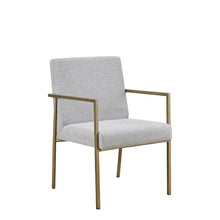 Load image into Gallery viewer, Upholstered Fabric Dining Arm Chair - Light Gray
