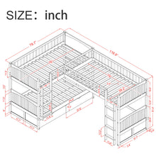 Load image into Gallery viewer, Bunk Bed With Loft And 2 Drawers
