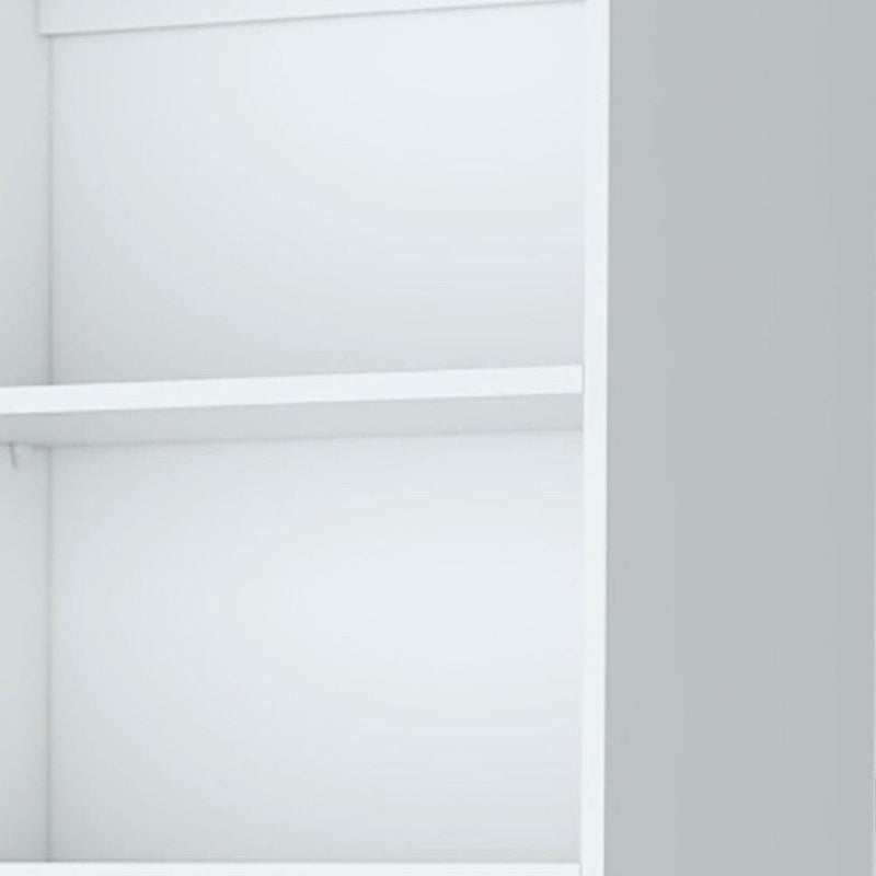 Three Tier Bookcase With Two Doors (546193) - White