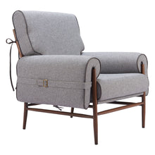 Load image into Gallery viewer, 34" Upholstered Arm Chair - Gray / Brown

