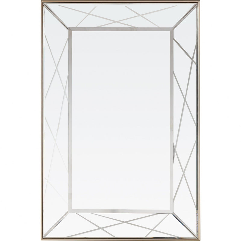 43" Metal Framed Accent Mirror - Champagne