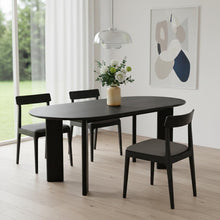 Load image into Gallery viewer, 66" Solid Wood Oval Dining Table - Black
