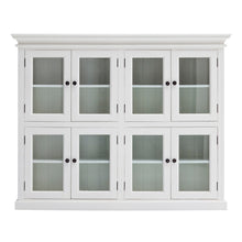 Load image into Gallery viewer, Wood And Glass Two Level Storage Cabinet - White
