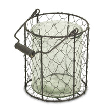 Load image into Gallery viewer, Wire Basket Jar - Brown / Clear
