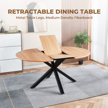 Load image into Gallery viewer, Extendable Round Dining Table - Oak

