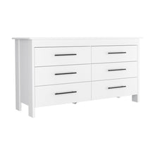 Load image into Gallery viewer, 59" Six Drawer Double Dresser - White
