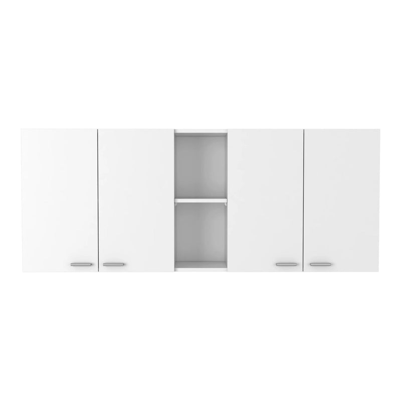 41" Wood Island For Kitchen Set With Storage - Gray / White