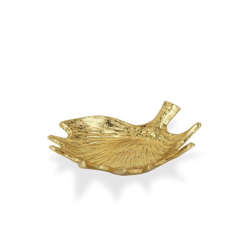 10" Antler Cast Iron Vanity Tray - Gold