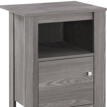Load image into Gallery viewer, 24" Wood End Table With Shelf - Gray
