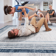 Load image into Gallery viewer, Marfi - 6' X 9' Bordered Area Rug - Blue / Ivory

