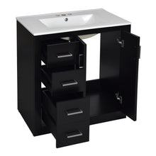 Load image into Gallery viewer, Ceramic Sink Combo, Freestanding Vanity Set With 3 Drawers &amp; Soft Closing Doors
