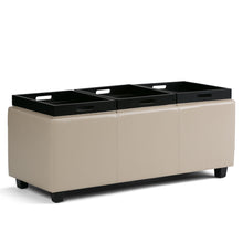 Load image into Gallery viewer, Avalon - Upholstered Storage Ottoman
