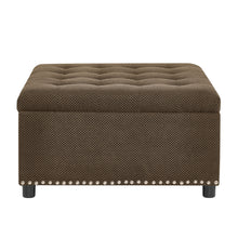 Load image into Gallery viewer, Square Tufted Storage Ottoman With Nailhead Trim
