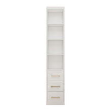 Load image into Gallery viewer, Rectangular Side Storage Cabinet With 3 Drawers For Bedroom - White
