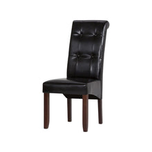 Load image into Gallery viewer, Wood Dining Parsons Chairs (Set of 2) - Black / Brown
