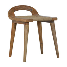 Load image into Gallery viewer, Woven Raised Back Stool - Oak
