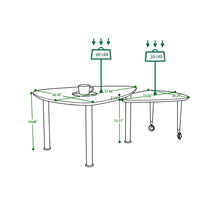 Load image into Gallery viewer, 360 Degree Rotatable Coffee Table With Solid Legs
