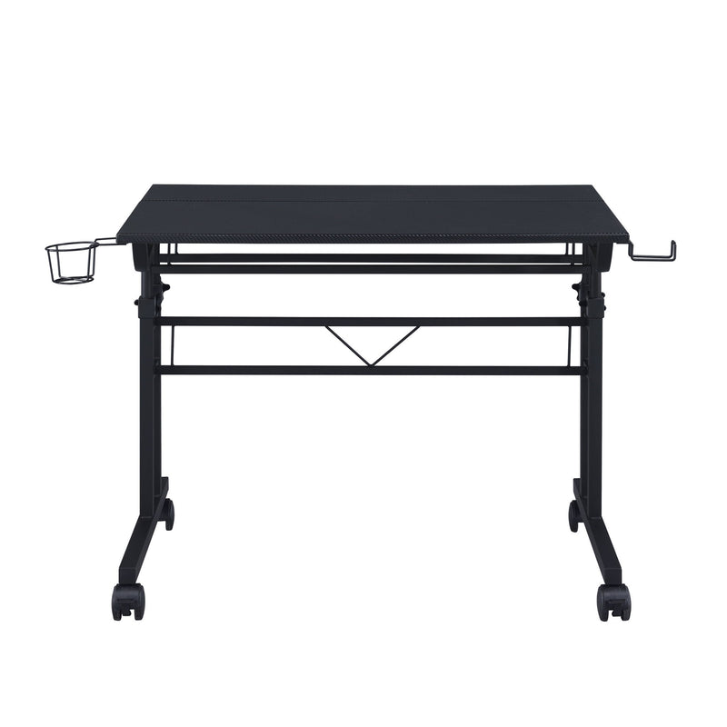 Adjustable Stainless Rolling Standing Desk - Black