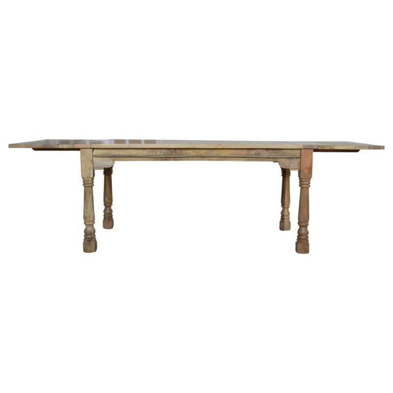Solid Wood Self-Storing Leaf Extendable Dining Table - Brown