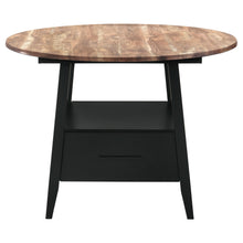 Load image into Gallery viewer, Arunda Yukon - Round Counter Height Dining Table With Pedestal Base And Built In Drawer - Oak

