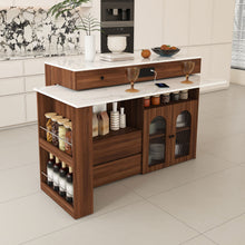 Load image into Gallery viewer, Kitchen Island With Extendable &amp; Rotating Table
