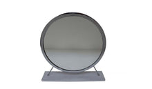 Load image into Gallery viewer, 19" Round Metal Framed Freestanding Mirror - Gray
