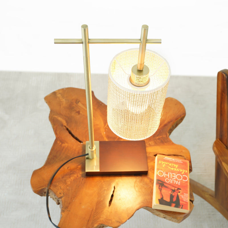 Bedroom Table Lamp With Lampshade - Bronze