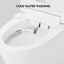 Load image into Gallery viewer, Smart Toilet Bidet Combo With Self-Cleaning Nozzle, Upmarket Compact Dual Flush Toilet 1 / 1.28 Gpf, Tank Less Toilet With Foot Sensor Flush - White Night Light
