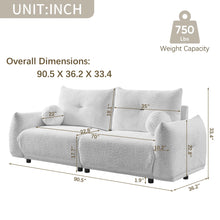 Load image into Gallery viewer, 2 Seater Cushion Sofa With 2 Cushions And 2 Ball Pillows
