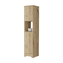 Load image into Gallery viewer, 68" Wood Accent Cabinet With Two Doors - Light Brown

