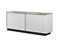 Load image into Gallery viewer, Matilda - Cabinet Console Table With White Faux Marble Top - White
