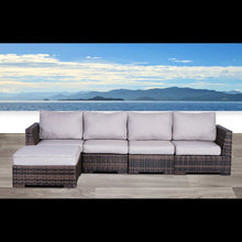 Load image into Gallery viewer, Wide Hand Patio Sectional With Cushions - Brown

