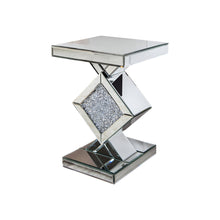 Load image into Gallery viewer, Diamond Mirrored Side Table - Silver
