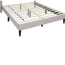 Load image into Gallery viewer, Elegant Bed With Upholstered Headboard, Platform Base

