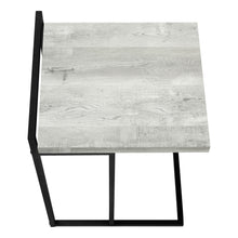 Load image into Gallery viewer, Distressed Reclaimed Wood And Metal End Table - Gray / Black
