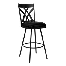 Load image into Gallery viewer, 24" x 18" x 43" Iron Counter Height Bar Chair - Black
