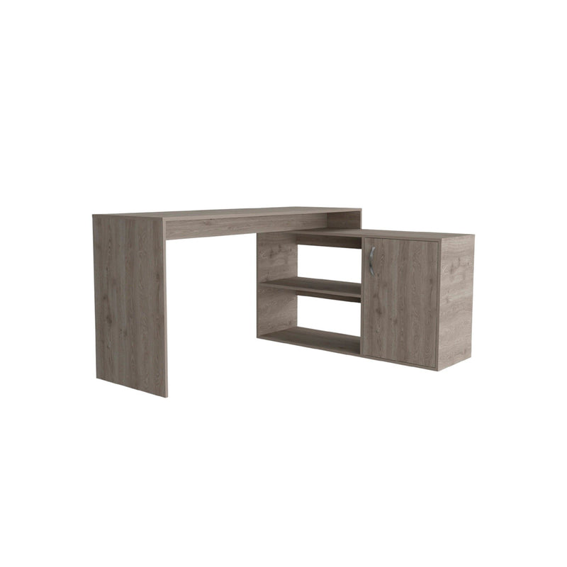 L Shape Writing Desk - Light Gray