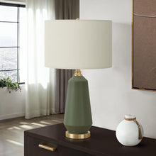 Load image into Gallery viewer, Lighting, Table Lamp, Green Ceramic, Contemporary - Green
