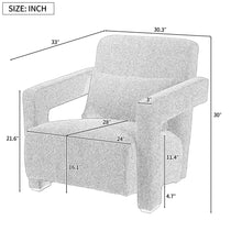 Load image into Gallery viewer, Sleek Right Angle Armrests, Ergonomic Lumbar Support, Square Wooden Block Legs, Inclined Seat For Comfort, Artistic Statement Piece For Living Room, Bedroom And Study
