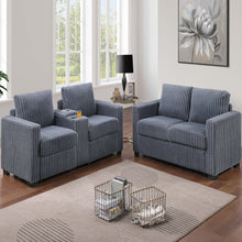 Load image into Gallery viewer, Modern Style 2 Piece Sofa Set With Cup Holders &amp; Charging Port
