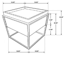 Load image into Gallery viewer, Ondrej - Square Accent Side Table With Removable Tray - Dark Brown
