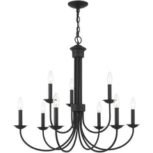 Load image into Gallery viewer, Nine Light Dimmable Chandelier With Shades - Black
