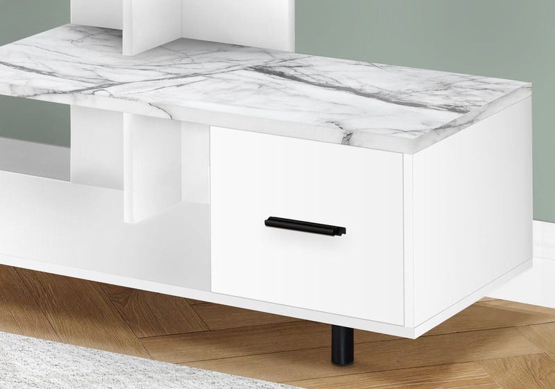 47" Cabinet Enclosed Storage TV Stand - White