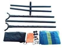 Load image into Gallery viewer, Stripe Two Person Hammock With Stand - Blue / Green
