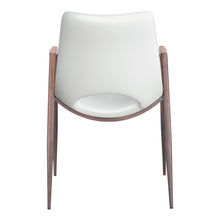 Load image into Gallery viewer, Faux Leather Open Back Dining Arm Chairs (Set of 2) - White
