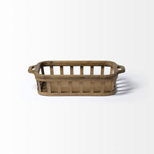 Load image into Gallery viewer, Wood Indoor Outdoor Tray With Handles (Set of 2) - Brown
