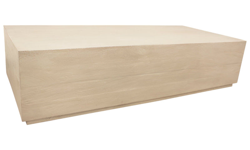 66" Solid Wood Distressed Coffee Table - Natural