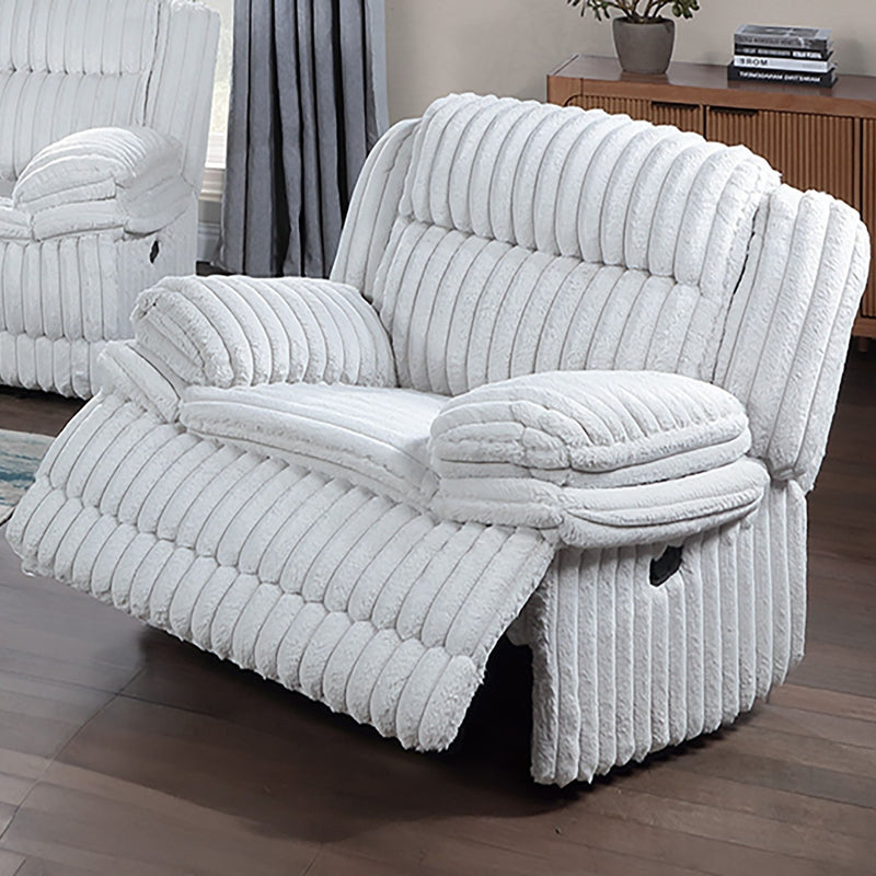 Contemporary Manual Motion Glider Recliner Chair With Padded Armrests And Smooth Rocking Function