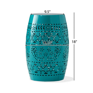 12" Outdoor Lace Cut Side Table